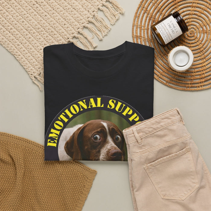 Emotional Support Human T-Shirt — Cute Dog Badge Graphic Tee
