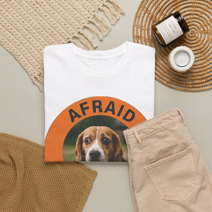Afraid But Trying Tee — Cute Beagle Motivational Dog T-Shirt