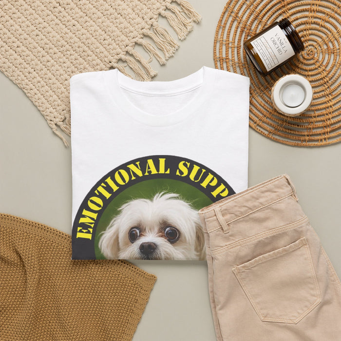 Emotional Support Human T‑Shirt — Cute Dog Photo Tee for Pet Lovers