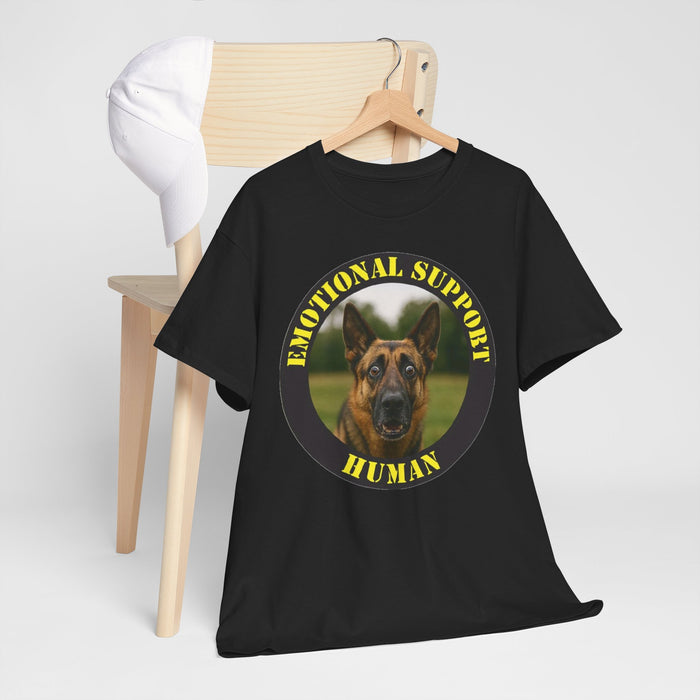 Emotional Support Human T-Shirt — German Shepherd Support Dog Tee