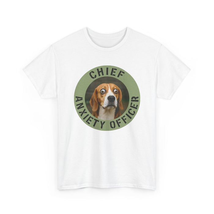 Chief Anxiety Officer Dog T-Shirt — Funny Beagle Pet Lover Tee