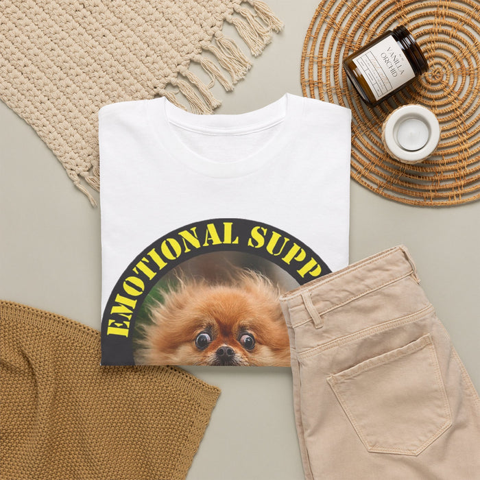Emotional Support Human T-Shirt — Cute Pomeranian Therapy Tee