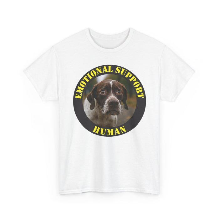 Emotional Support Human T-Shirt – Funny Dog Face Graphic Tee for Pet Lovers
