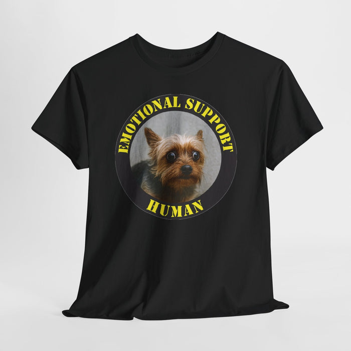 Emotional Support Human T-Shirt – Cute Yorkie Pet Shirt for Dog Lovers