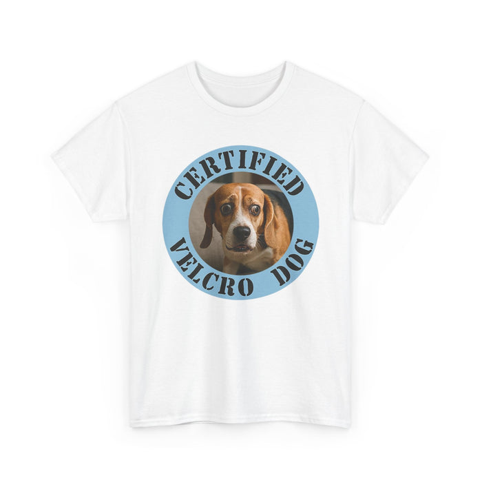 T-Shirt — "Certified Velcro Dog" Cute Beagle Graphic Tee