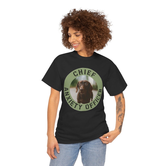Chief Anxiety Officer T-Shirt — Funny Dog Graphic Tee for Pet Lovers