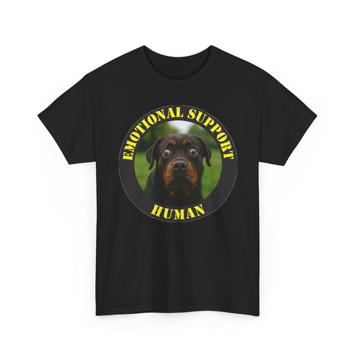 Emotional Support Human T-Shirt — Cute Rottweiler Pet Lover Tee