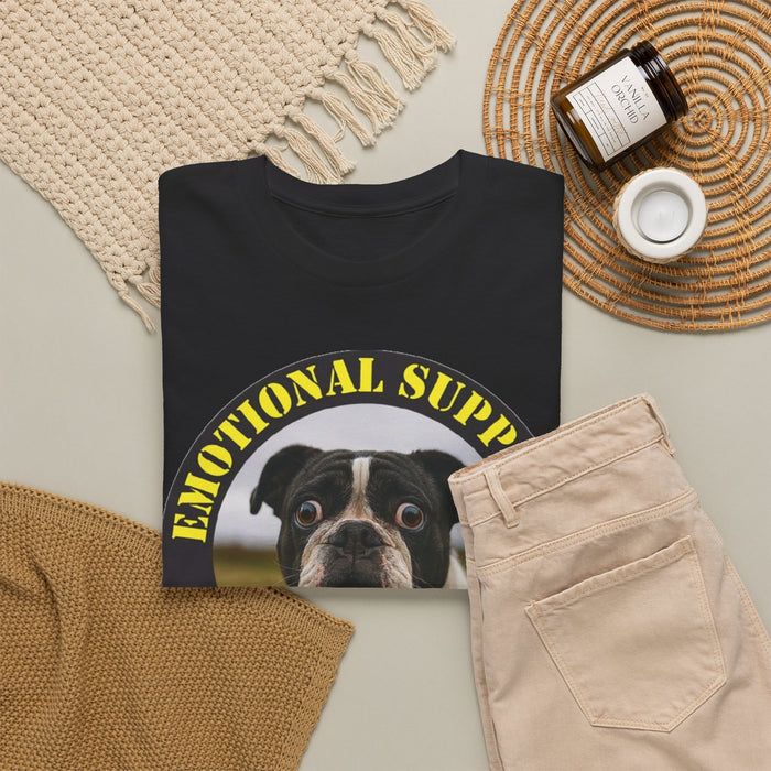 Emotional Support Human Tee — Funny Boston Terrier Dog Graphic T-Shirt