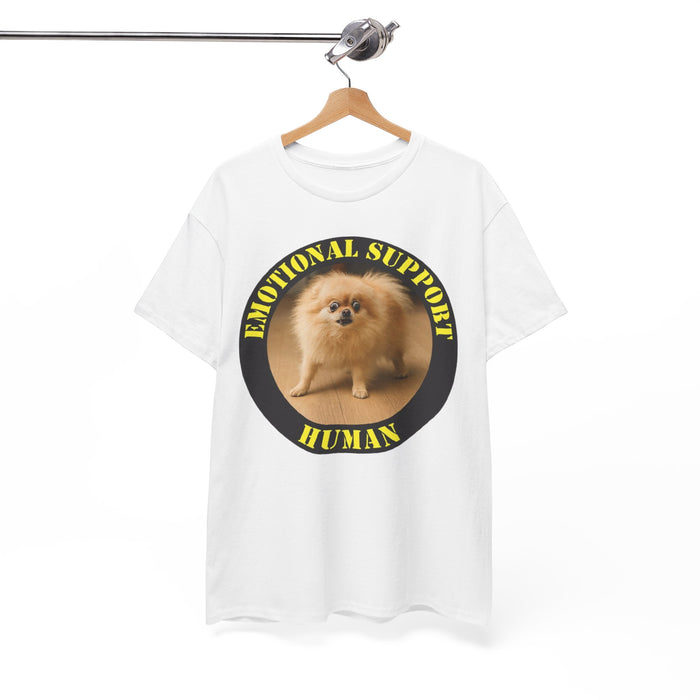 Emotional Support Human Tee — Cute Pomeranian Graphic T-Shirt