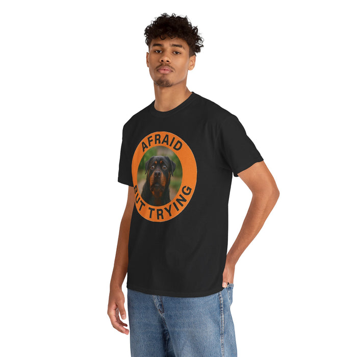 Afraid But Trying Rottweiler Rescue Tee