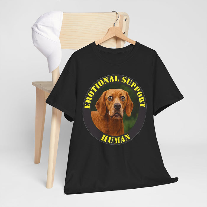Emotional Support Human T-Shirt — Dog Portrait Graphic Tee, Funny Pet Lover Gift