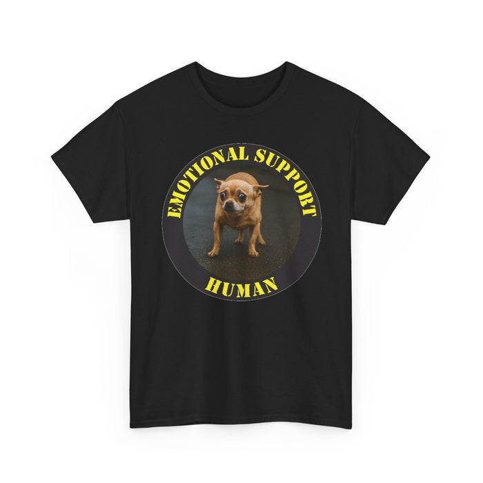 Emotional Support Human T-Shirt — Funny Dog Badge Tee