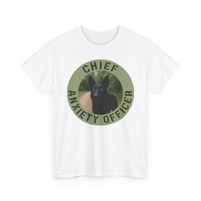 Chief Anxiety Officer Tee — Funny Dog Graphic T-Shirt