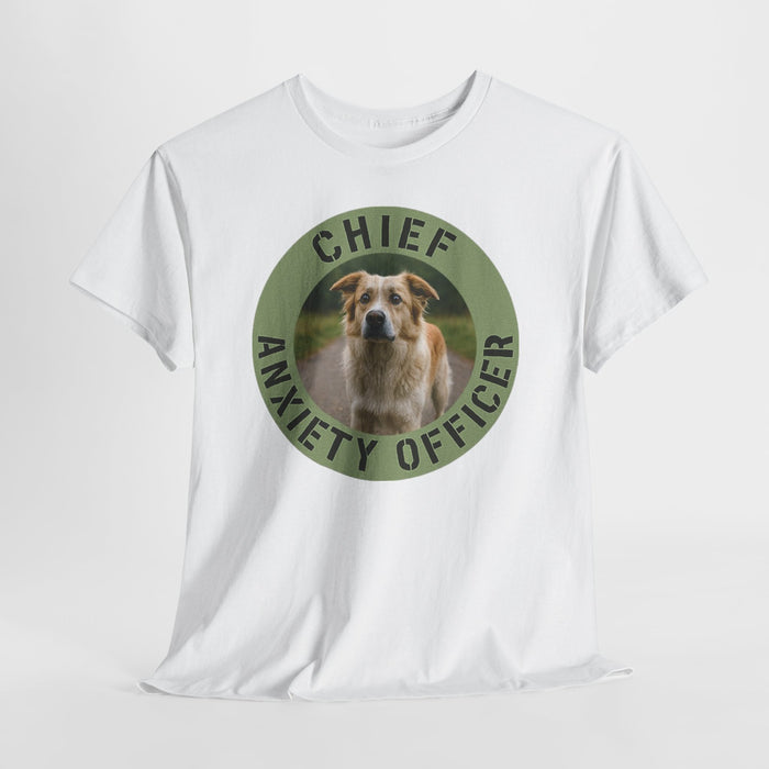 Chief Anxiety Officer T-Shirt — Funny Dog Graphic Tee for Dog Lovers