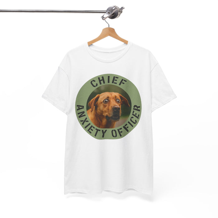 Chief Anxiety Officer T-Shirt – Funny Dog Anxiety Officer Graphic Tee