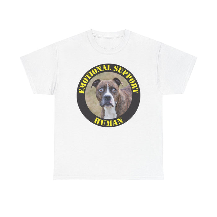 Pit Bull Emotional Support Human Tee — Dog Photo Rescue Pet Lover T-Shirt