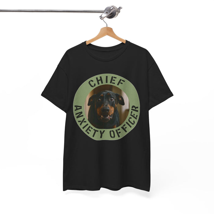 Chief Anxiety Officer T‑Shirt — Funny Dog Graphic Tee