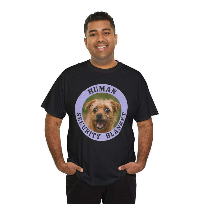 Human Security Blanket T-Shirt — Cute Dog Graphic Tee