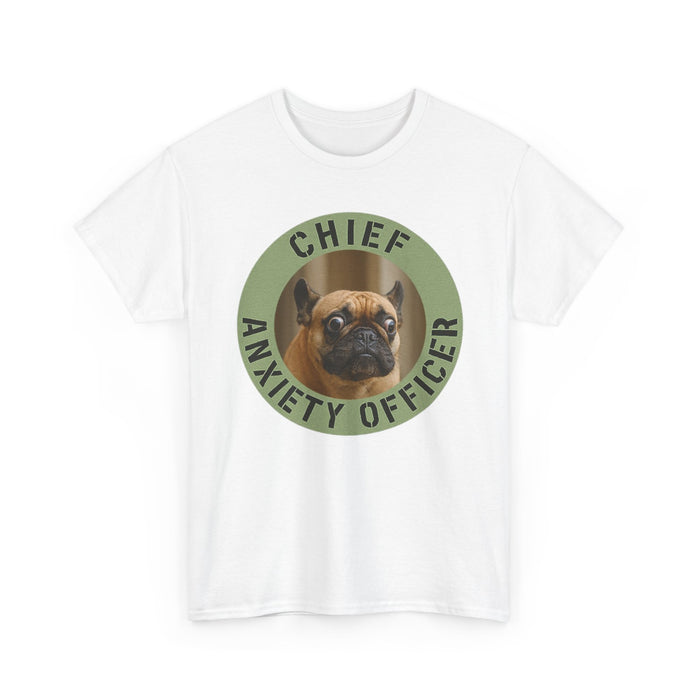 Chief Anxiety Officer T-Shirt — Funny French Bulldog Tee