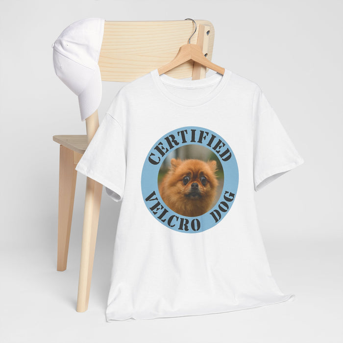 Certified Velcro Dog T-Shirt — Funny Pomeranian Pet Lover Tee
