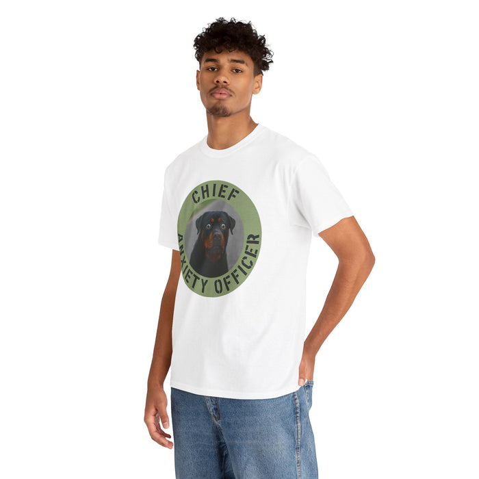 Chief Anxiety Officer T-Shirt – Funny Rottweiler Dog Tee