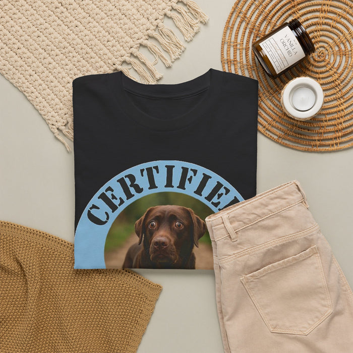Labrador retriever Certified Velcro Dog T‑Shirt – Funny Pet Owner Tee