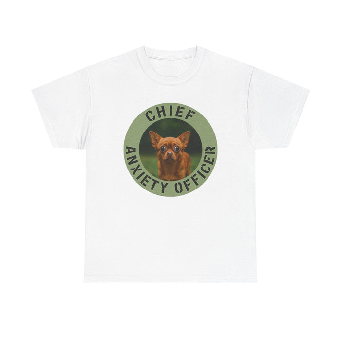 T‑Shirt — "Chief Anxiety Officer" Dog Graphic Tee