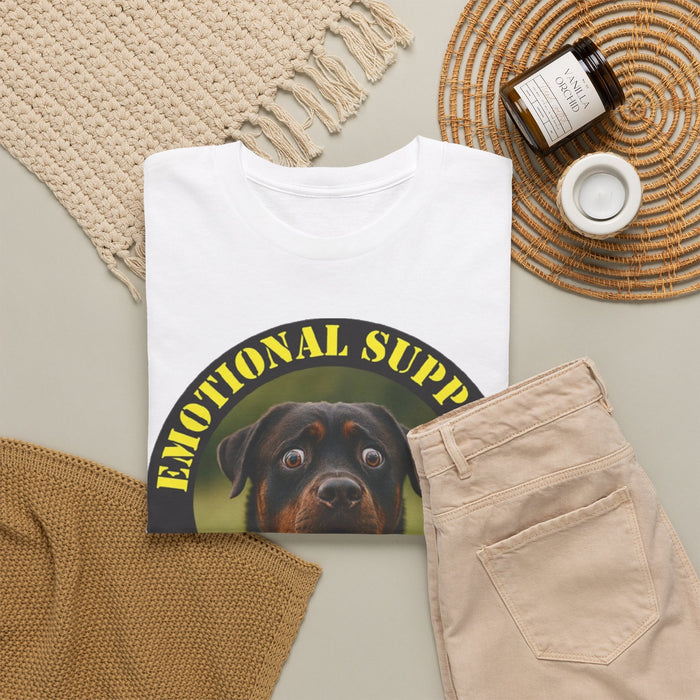 Emotional Support Human T‑Shirt — Rottweiler Pet Lover Gift