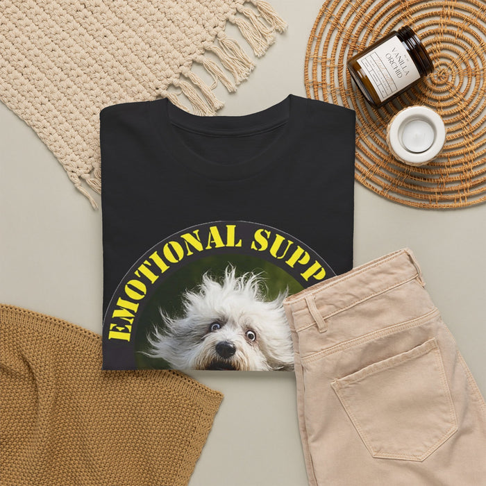 Emotional Support Human T‑Shirt — Cute Rescue Dog Pet Lover Tee