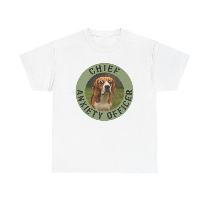 Chief Anxiety Officer Beagle T-Shirt — Funny Dog Lover Tee