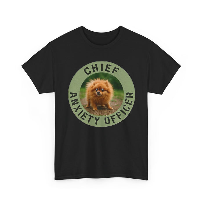 Chief Anxiety Officer T-Shirt – Funny Pomeranian Anxiety Graphic Tee