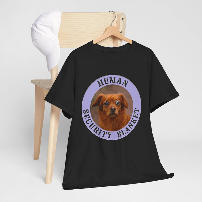 Dog "Human Security Blanket" Tee — Cute Rescue Pup Graphic T-Shirt