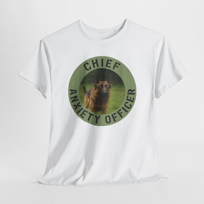 T-Shirt — "Chief Anxiety Officer" Dog Graphic Tee