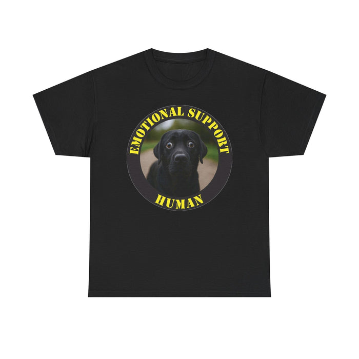 T-Shirt — “Emotional Support Human” Black Lab Graphic Tee