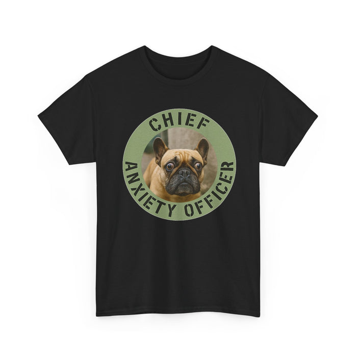 Chief Anxiety Officer T-Shirt — Funny French Bulldog Graphic Tee