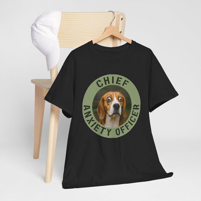Chief Anxiety Officer Dog T-Shirt — Funny Beagle Pet Lover Tee