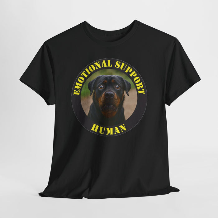 Emotional Support Human T-Shirt — Rottweiler Pet Therapy Tee