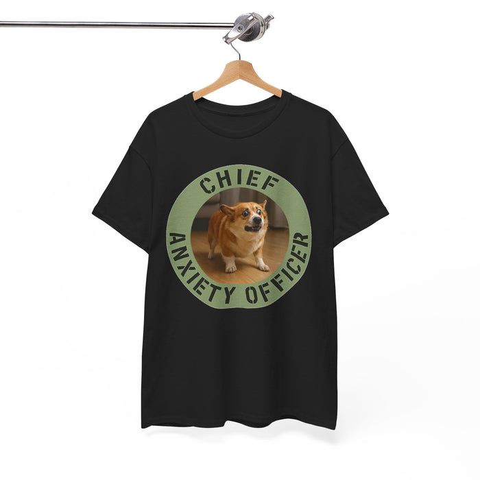 Chief Anxiety Officer T-Shirt – Funny Corgi Anxiety Tee