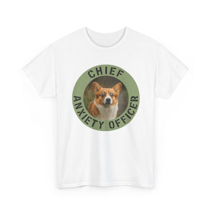 Chief Anxiety Officer T-Shirt — Cute Corgi Anxiety Officer Graphic Tee