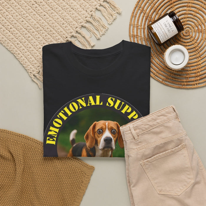 Emotional Support Human T-Shirt — Beagle Design