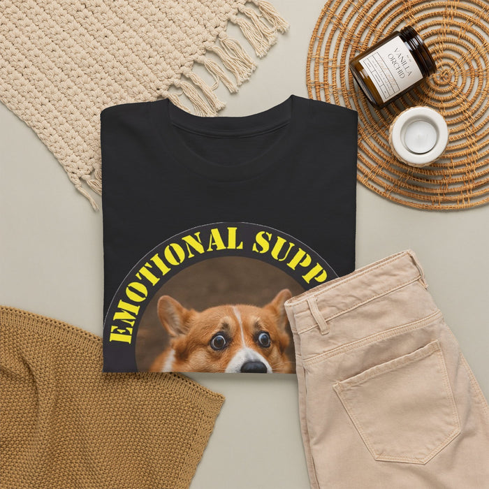 Emotional Support Human Tee — Cute Corgi Graphic T‑Shirt