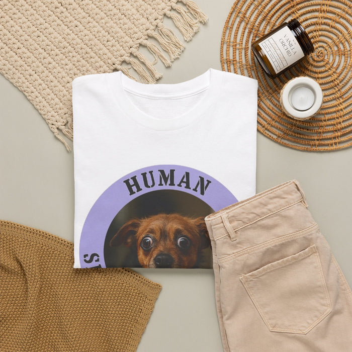 Dog Lover T-Shirt — "Human Security Blanket" Cute Dachshund Graphic Tee