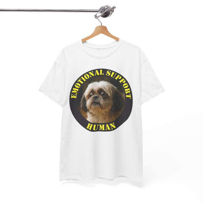 Emotional Support Human T‑Shirt — Cute Shih Tzu Pet Therapy Tee