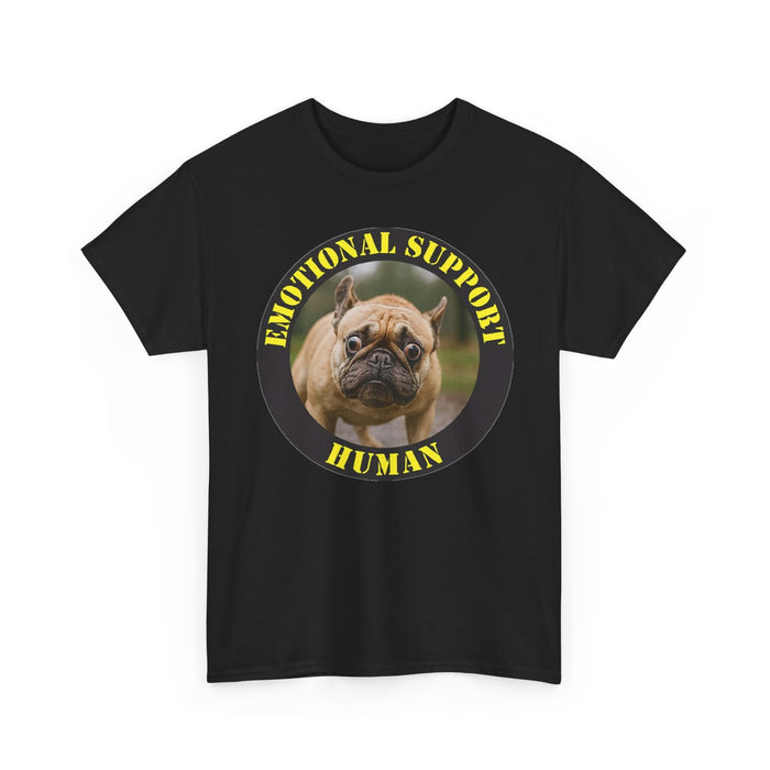 Emotional Support Human Tee — Cute Pug Graphic Dog Lover Shirt
