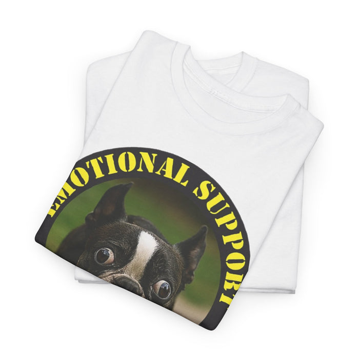 Emotional Support Human Tee — Cute Boston Terrier Pet Lover Shirt