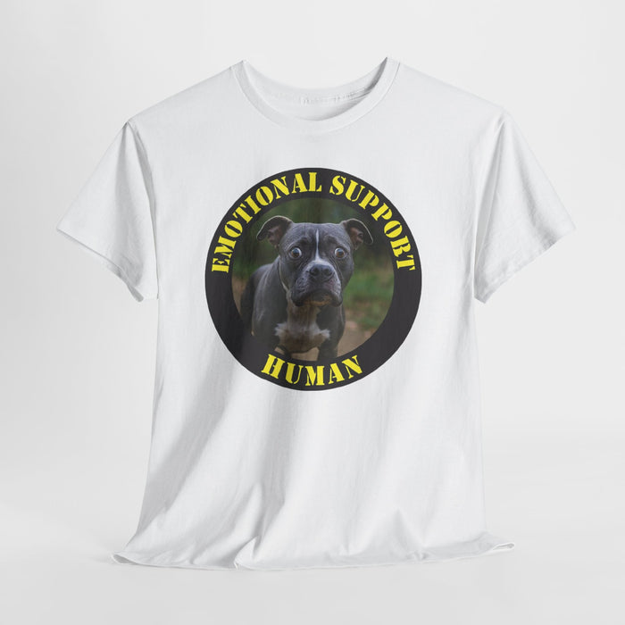 Emotional Support Human Tee — Funny Dog Photo T-Shirt