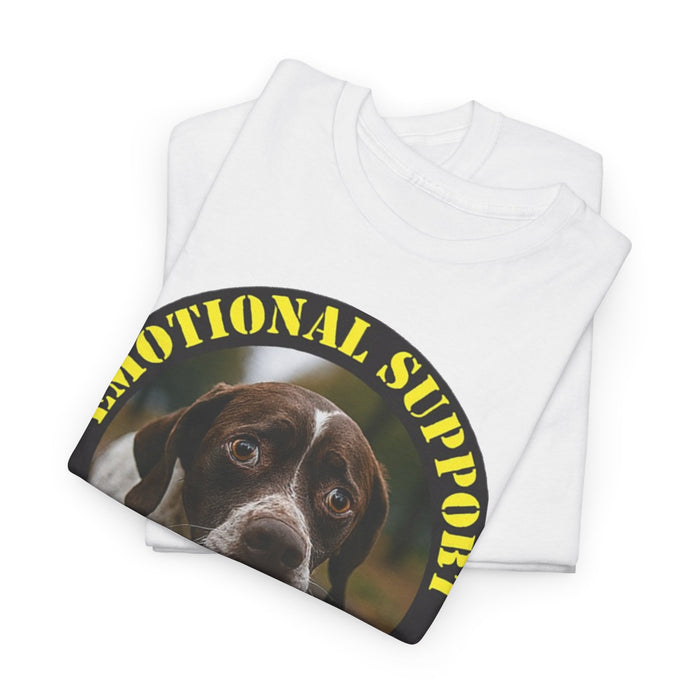 Emotional Support Human T-Shirt – Funny Dog Face Graphic Tee for Pet Lovers