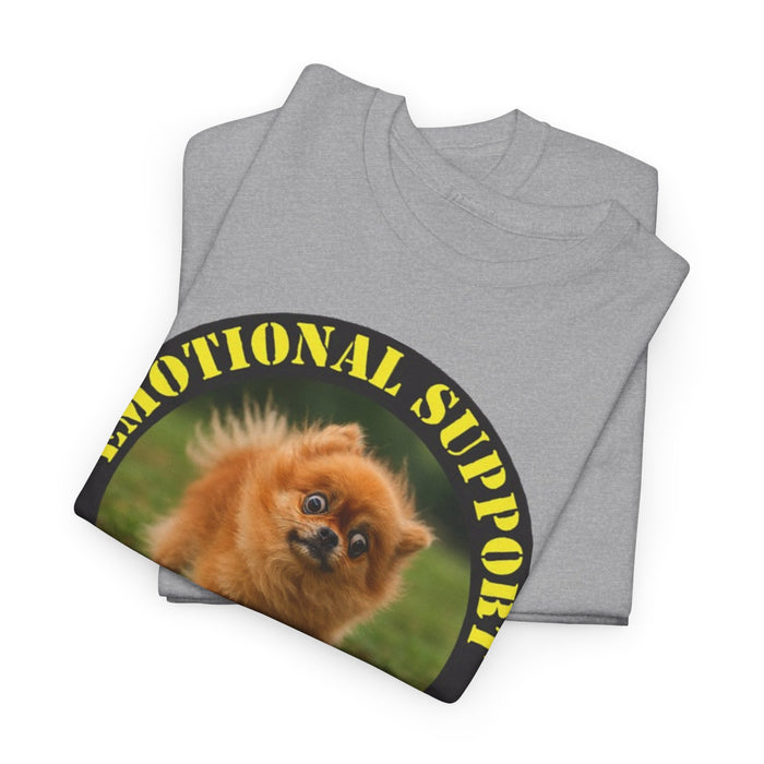 Emotional Support Human T‑Shirt — Cute Pomeranian Dog Graphic Tee
