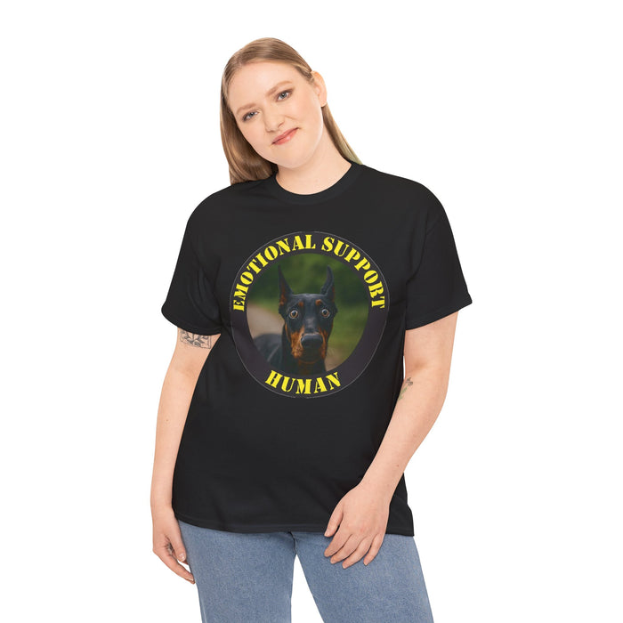 Emotional Support Human T-Shirt – Doberman Pet Lover Tee
