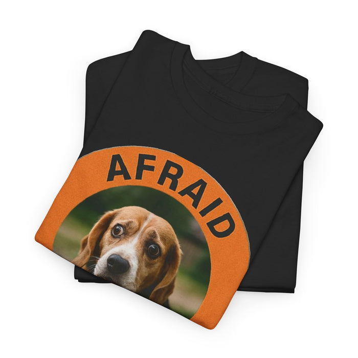 Afraid But Trying Tee — Cute Beagle Motivational Dog T-Shirt